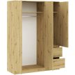 BASIT Gardrób Szekrény Tölgy Színben 150 cm
