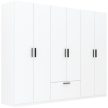 Veľká šatníková skriňa LITA biela 270 cm