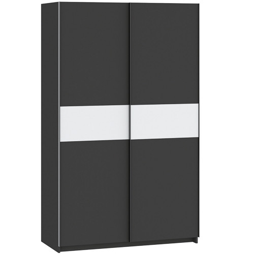 Šatníková skriňa BERNO 120 cm antracit/biela