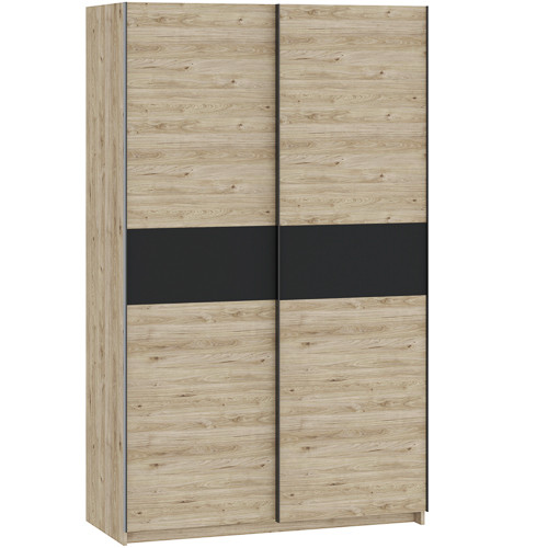 Wardrobe BERNO 150 cm oak and white