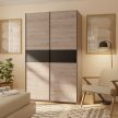 Wardrobe BERNO 150 cm oak and white