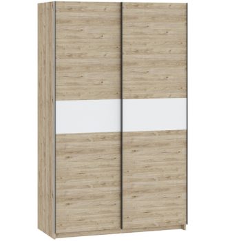 Šatníková skriňa BERNO 120 cm dub/biela