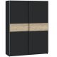 Šatníková skriňa BERNO 150 cm antracit/dub