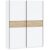 Wardrobe BERNO 200 cm white and oak