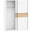 Wardrobe BERNO 200 cm white and oak