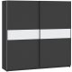 BERNO wardrobe 200 cm anthracite and white