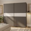BERNO wardrobe 200 cm anthracite and white
