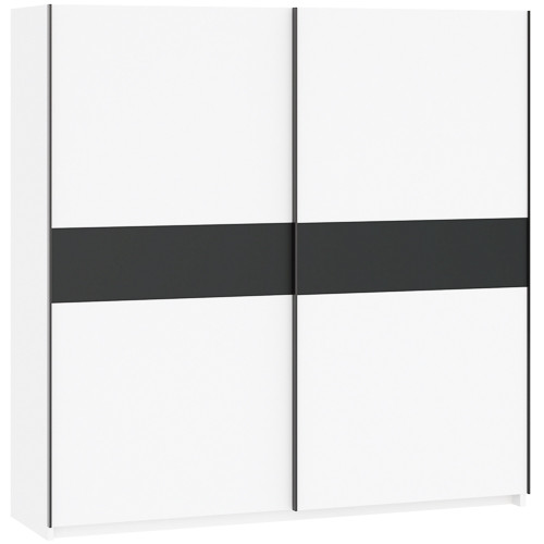 Wardrobe BERNO 200 cm white and anthracite
