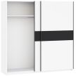 Wardrobe BERNO 200 cm white and anthracite