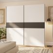 Wardrobe BERNO 200 cm white and anthracite