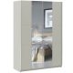 Wardrobe with Mirror Beige 150 cm LUSE
