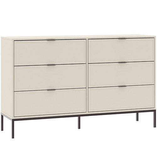 Chest of drawers DECO beige 150 cm 8 drawers