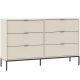 Chest of drawers DECO beige 150 cm 8 drawers