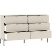 Chest of drawers DECO beige 150 cm 8 drawers