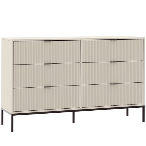 Chest of Drawers 6-Drawer 150 cm Cashmere ONTARIO