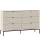 Chest of Drawers 6-Drawer 150 cm Cashmere ONTARIO