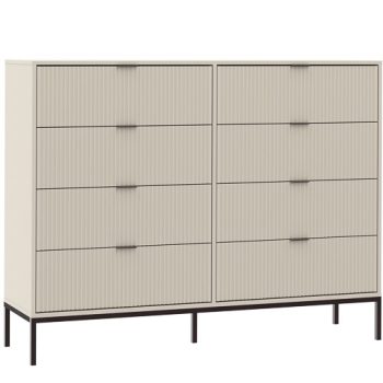 Chest of Drawers 8-Drawer 150 cm Cashmere ONTARIO
