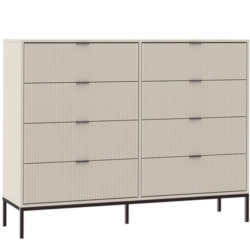 Chest of Drawers 8-Drawer 150 cm Cashmere ONTARIO