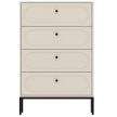 Chest of drawers with 4 doors and 4 drawers in sonoma oak/white finish - XXL Luna