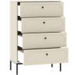 Chest of drawers with 4 doors and 4 drawers in sonoma oak/white finish - XXL Luna