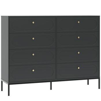   Chest of drawers with 4 drawers and 2 doors in artisan oak finish - Moderno C-4