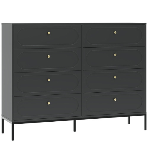 Chest of drawers with 4 drawers and 2 doors in artisan oak finish - Moderno C-4