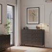 Chest of drawers with 4 drawers and 2 doors in artisan oak finish - Moderno C-4