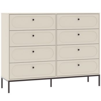   Chest of drawers with 4 drawers in sonoma oak/white finish - Markos
