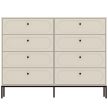 Chest of drawers with 4 drawers in sonoma oak/white finish - Markos