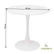 Jesolo Modern Kerek Étkezőasztal Fehér Színben