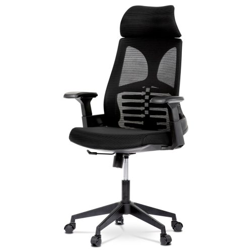 Swivel Chair Black Mesh with Mesh Seat, Plastic Cross Base. KA-S247