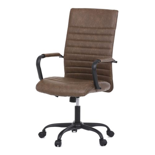 Brown Leatherette Office Swivel Chair with Swivel Mechanism. KA-V306.