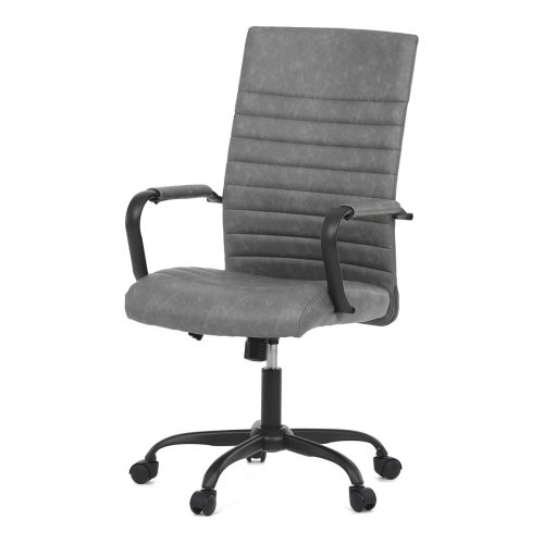 Grey Leatherette Office Swivel Chair with Swivel Mechanism. KA-V306