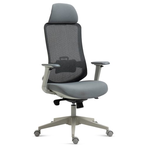 KA-V321 Swivel chair in grey colour. 4D Armrest. Synchronous mechanism. Adjustable backrest.