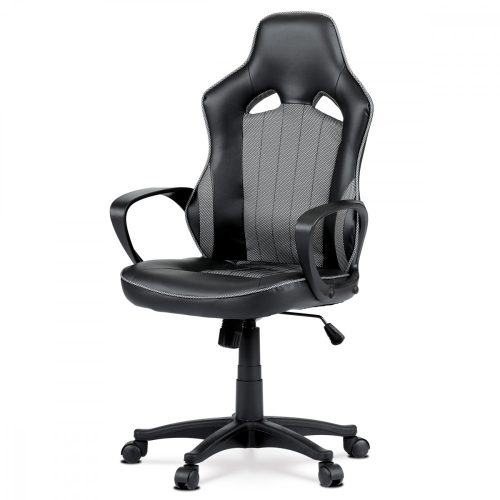 Gamer Swivel Chair with Grey Eco-Leather Upholstery - KA-Y205 with Swivel Mechanism