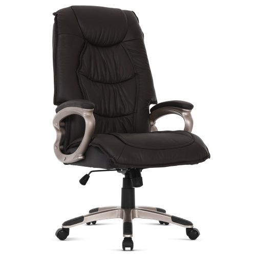 Modern office swivel chair with dark brown eco-leather upholstery KA-Y293 