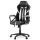 Scaun pivotant Gamer Office, culoare negru-argintiu, cu mecanism de pivotare KA-Y341 