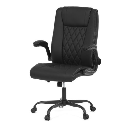 Office Swivel Chair Black Eco Leather Upholstered KA-Y344