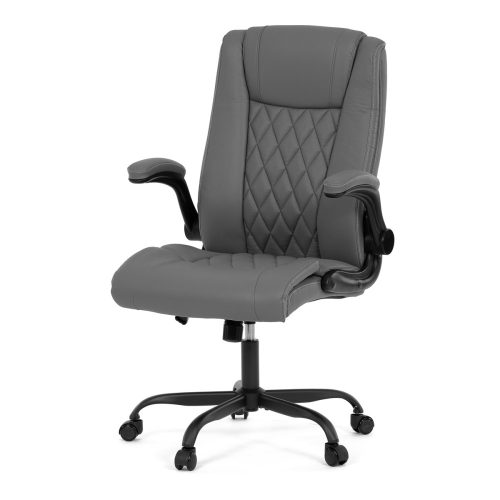 Office swivel chair with grey eco-leather upholstery KA-Y344