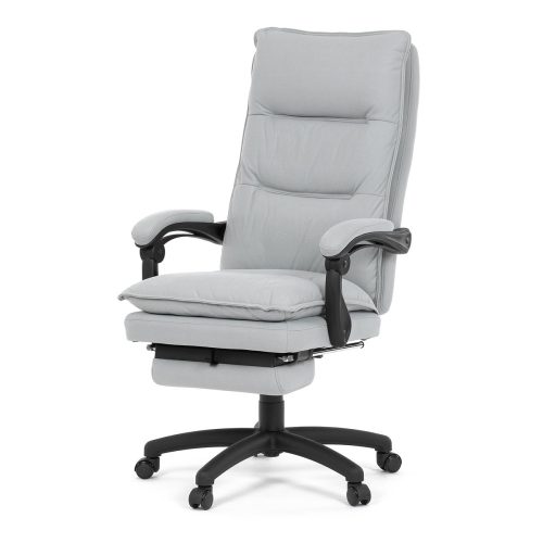 Office Swivel Chair with Footrest Silver Grey KA-Y350