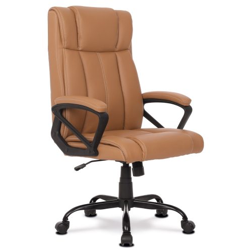 Swivel chair with Curry coloured eco leather upholstery KA-Y386