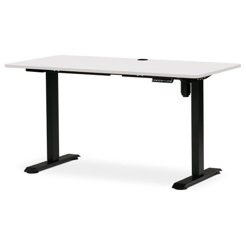 Adjustable Height Desk in White Colour. Electrically adjustable worktop height. LT-W140