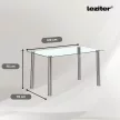 Berna 120 cm szögletes üveg étkezőasztal
