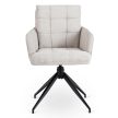 Otočná stolička v sivej farbe s kordovým čalúnením – AKITA