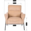 Beige Lounge Armchair ALBERTO