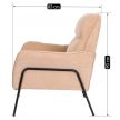 Beige Lounge Armchair ALBERTO