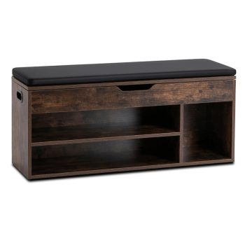 Shoe cabinet ALEC 100 cm rustic oak and black