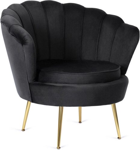 Fotel fekete színben, velúr kárpittal. ANGEL
