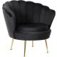 Fotel fekete színben, velúr kárpittal. ANGEL
