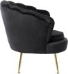 Fotel fekete színben, velúr kárpittal. ANGEL